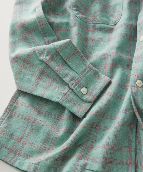JOURNAL STANDARD relume（ジャーナルスタンダード　レリューム）の「【DAN RIVER/ダンリバー】チェッカーフランネルシャツ（シャツ/ブラウス・メンズ・カーキ/グリーン/ピンク/ネイビー・MEDIUM/LARGE）」の11枚目の写真