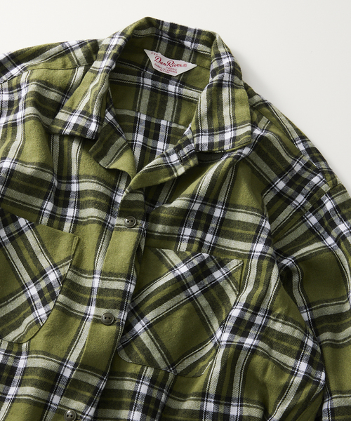 JOURNAL STANDARD relume（ジャーナルスタンダード　レリューム）の「【DAN RIVER/ダンリバー】チェッカーフランネルシャツ（シャツ/ブラウス・メンズ・カーキ/グリーン/ピンク/ネイビー・MEDIUM/LARGE）」の12枚目の写真