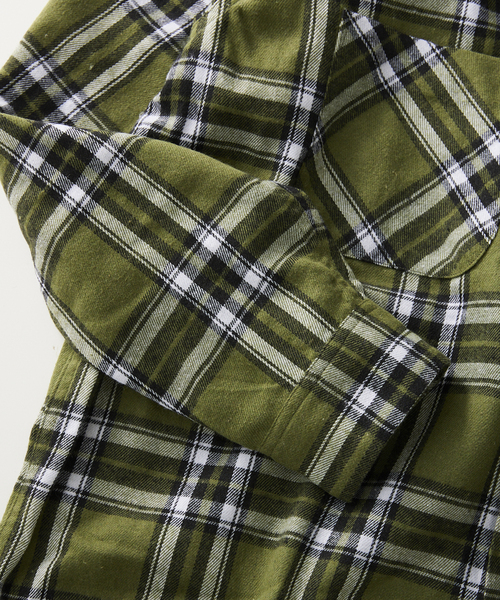 JOURNAL STANDARD relume（ジャーナルスタンダード　レリューム）の「【DAN RIVER/ダンリバー】チェッカーフランネルシャツ（シャツ/ブラウス・メンズ・カーキ/グリーン/ピンク/ネイビー・MEDIUM/LARGE）」の13枚目の写真