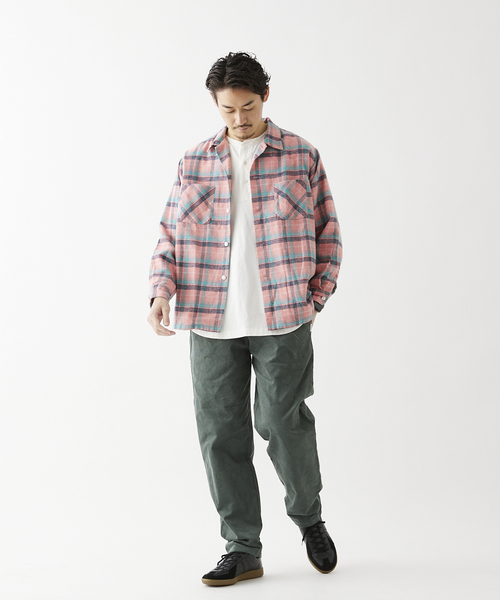 JOURNAL STANDARD relume（ジャーナルスタンダード　レリューム）の「【DAN RIVER/ダンリバー】チェッカーフランネルシャツ（シャツ/ブラウス・メンズ・カーキ/グリーン/ピンク/ネイビー・MEDIUM/LARGE）」の16枚目の写真