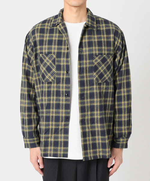 JOURNAL STANDARD relume（ジャーナルスタンダード　レリューム）の「【DAN RIVER/ダンリバー】チェッカーフランネルシャツ（シャツ/ブラウス・メンズ・カーキ/グリーン/ピンク/ネイビー・MEDIUM/LARGE）」の19枚目の写真