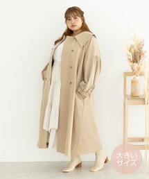 SLURR | [大きいサイズ]ボリュームスリーブトレンチコート(トレンチコート)