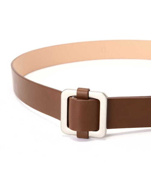 N.（N. Natural Beauty Basic）（エヌエヌナチュラルビューティーベーシック）の「スクエアバックルナローベルト（ベルト・レディース・ブラック/ベージュ・FREE）」の9枚目の写真