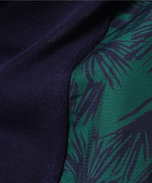 COLLAGE GALLARDAGALANTE（コラージュガリャルダガランテ）の「リーフプリントニットプルオーバー（ニット/セーター・レディース・ライトグレー/グリーン・FREE）」の13枚目の写真