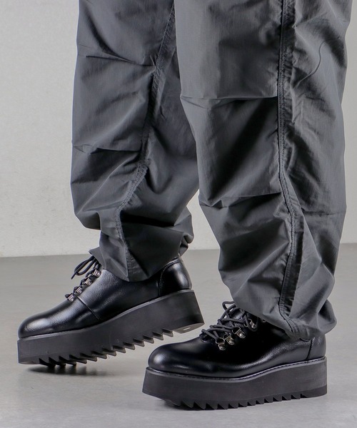 LOVEHUNTER（ラブハンター）の「+5.5cm 軽量厚底 シャークソールレースアップシューズ（ドレスシューズ・メンズ・ブラック/ホワイト/ブラック系2/ブラック系3/ブラック系4・44/43/41/42/40）」の18枚目の写真