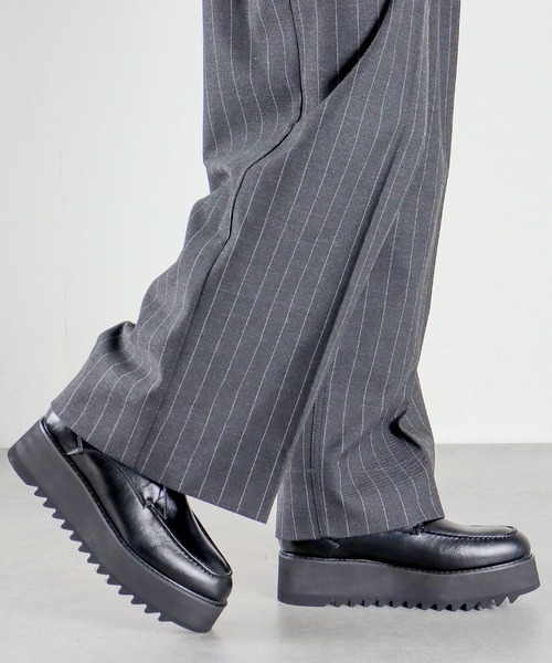 LOVEHUNTER（ラブハンター）の「+5.5cm 軽量厚底 シャークソールレースアップシューズ（ドレスシューズ・メンズ・ブラック/ホワイト/ブラック系2/ブラック系3/ブラック系4・44/43/41/42/40）」の20枚目の写真