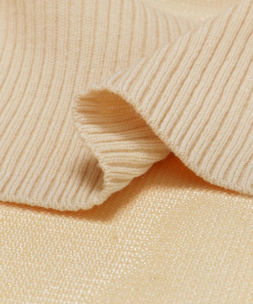 LAATO（ラート）の「SHEER CARDIGAN（カーディガン/ボレロ・レディース・ブラック/オフホワイト・FREE）」の9枚目の写真