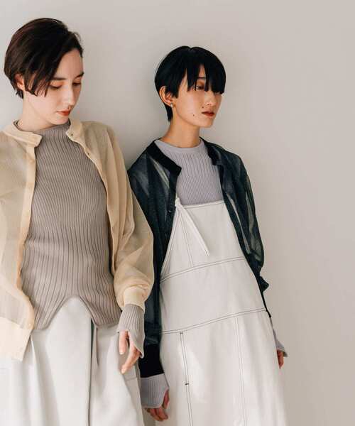 LAATO（ラート）の「SHEER CARDIGAN（カーディガン/ボレロ・レディース・ブラック/オフホワイト・FREE）」の17枚目の写真