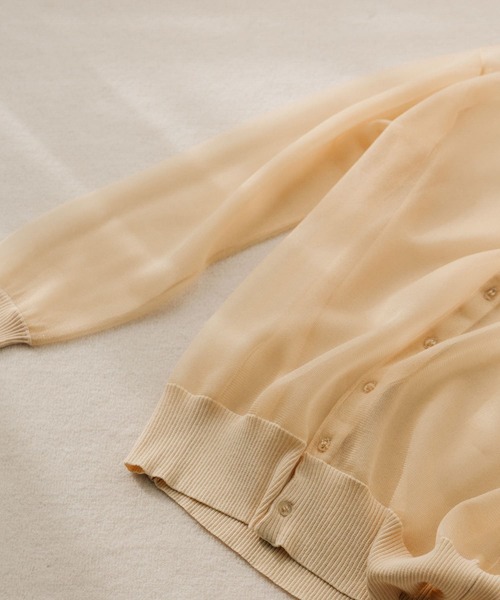 LAATO（ラート）の「SHEER CARDIGAN（カーディガン/ボレロ・レディース・ブラック/オフホワイト・FREE）」の22枚目の写真