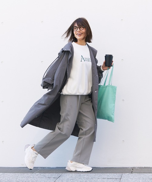 coca（coca）（コカ）の「ウエストタックワイドパーテードパンツ（スラックス・レディース・アイボリー/ライトピンク/グレー/ブラック/ライトブルー/ネイビー・L/S/M）」の15枚目の写真