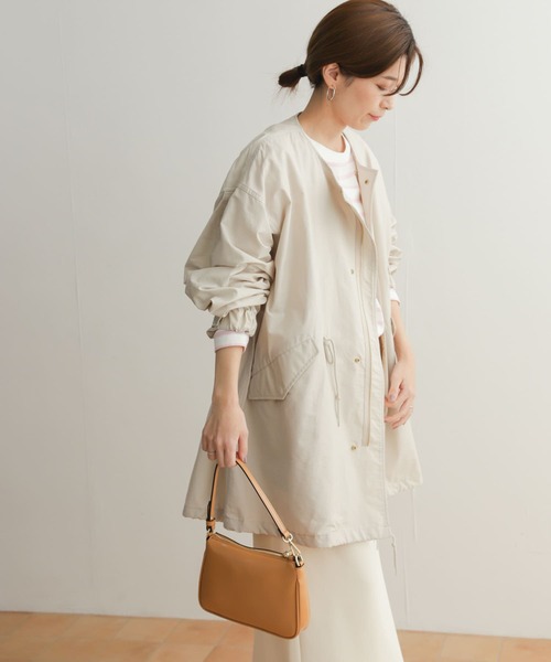 URBAN RESEARCH DOORS(アーバンリサーチドアーズ)の「ノーカラーモッズコート(モッズコート・レディース・ライトベージュ/カーキ・MEDIUM)」の8枚目の写真