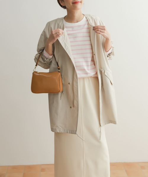 URBAN RESEARCH DOORS(アーバンリサーチドアーズ)の「ノーカラーモッズコート(モッズコート・レディース・ライトベージュ/カーキ・MEDIUM)」の14枚目の写真