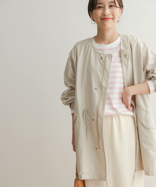 URBAN RESEARCH DOORS(アーバンリサーチドアーズ)の「ノーカラーモッズコート(モッズコート・レディース・ライトベージュ/カーキ・MEDIUM)」の20枚目の写真