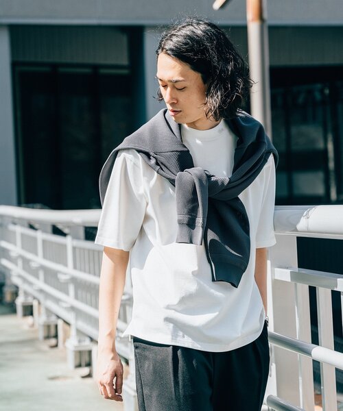 LACOSTE（ラコステ）の「【LACOSTE / ラコステ】別注 モックネック Tシャツ（Tシャツ/カットソー・メンズ・ブルー/ブラック/ホワイト/ネイビー・3/4/5）」の16枚目の写真