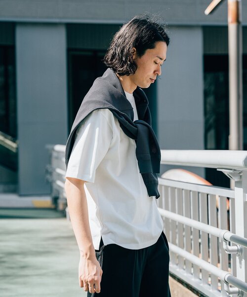 LACOSTE（ラコステ）の「【LACOSTE / ラコステ】別注 モックネック Tシャツ（Tシャツ/カットソー・メンズ・ブルー/ブラック/ホワイト/ネイビー・3/4/5）」の17枚目の写真