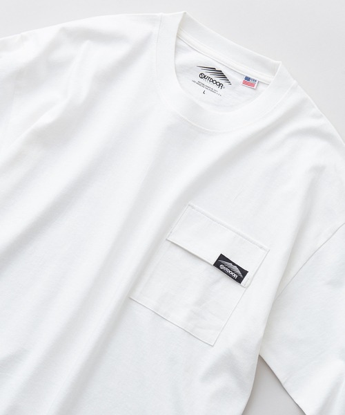 OUTDOOR PRODUCTS（アウトドアプロダクツ）の「【OUTDOOR PRODUCTS/アウトドアプロダクツ】USAコットン　フラップポケット　ビッグシルエット　Tシャツ（Tシャツ/カットソー・メンズ・カーキ/チャコールグレー/ブラック/ブラウン/ホワイト/ブルー系その他・MEDIUM/LARGE/X-LARGE）」の2枚目の写真