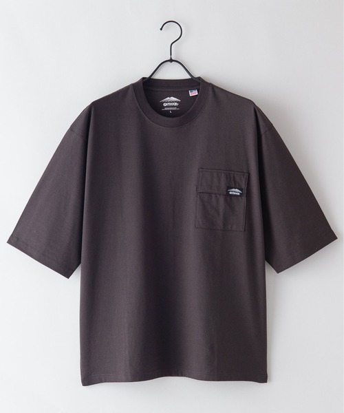 OUTDOOR PRODUCTS（アウトドアプロダクツ）の「【OUTDOOR PRODUCTS/アウトドアプロダクツ】USAコットン　フラップポケット　ビッグシルエット　Tシャツ（Tシャツ/カットソー・メンズ・カーキ/チャコールグレー/ブラック/ブラウン/ホワイト/ブルー系その他・MEDIUM/LARGE/X-LARGE）」の15枚目の写真