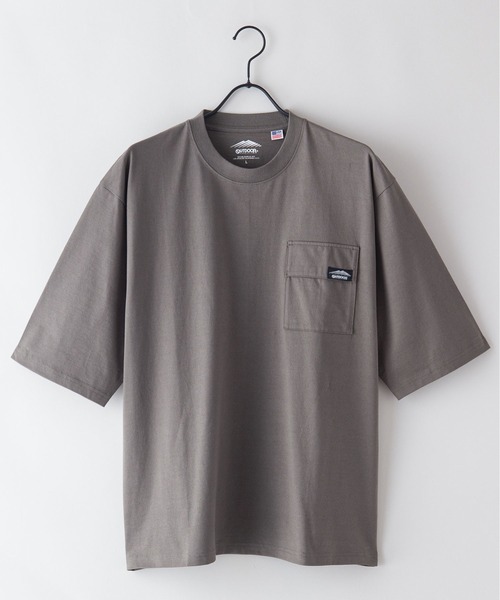 OUTDOOR PRODUCTS（アウトドアプロダクツ）の「【OUTDOOR PRODUCTS/アウトドアプロダクツ】USAコットン　フラップポケット　ビッグシルエット　Tシャツ（Tシャツ/カットソー・メンズ・カーキ/チャコールグレー/ブラック/ブラウン/ホワイト/ブルー系その他・MEDIUM/LARGE/X-LARGE）」の16枚目の写真