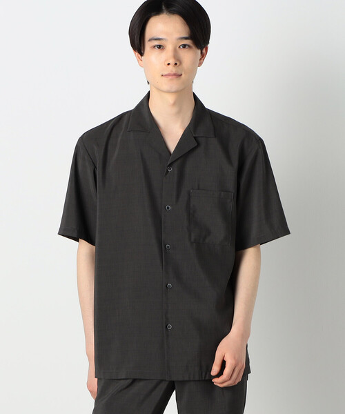 COMME CA ISM（コムサイズム）の「リネンライク ポリエステル オープンカラーシャツ（シャツ/ブラウス・メンズ・カーキ/ブラック/ネイビー/ベージュ・MEDIUM/LARGE/X-LARGE）」の11枚目の写真