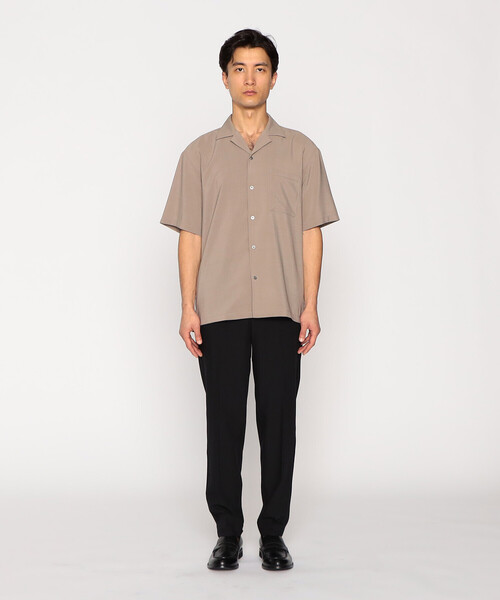 COMME CA ISM（コムサイズム）の「リネンライク ポリエステル オープンカラーシャツ（シャツ/ブラウス・メンズ・カーキ/ブラック/ネイビー/ベージュ・MEDIUM/LARGE/X-LARGE）」の5枚目の写真