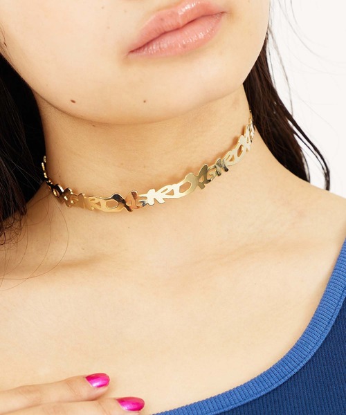 X-girl(エックスガール)の「X-GIRL LOGO CHOKER(チョーカー・レディース・シルバー/ゴールド・ONE SIZE)」の6枚目の写真