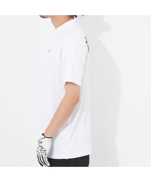 FILA GOLF(フィラゴルフ )の「FILA GOLF/フィラゴルフ ゴルフウェア 吸汗速乾 UVカット ストレッチ メッシュ バックプリント モックネック 半袖 Tシャツ(Tシャツ/カットソー・メンズ・ホワイト/ブラック/ライム・M/L/LL)」の10枚目の写真
