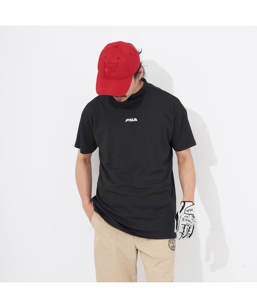 FILA GOLF(フィラゴルフ )の「FILA GOLF/フィラゴルフ ゴルフウェア 吸汗速乾 UVカット ストレッチ メッシュ バックプリント モックネック 半袖 Tシャツ(Tシャツ/カットソー・メンズ・ホワイト/ブラック/ライム・M/L/LL)」の14枚目の写真