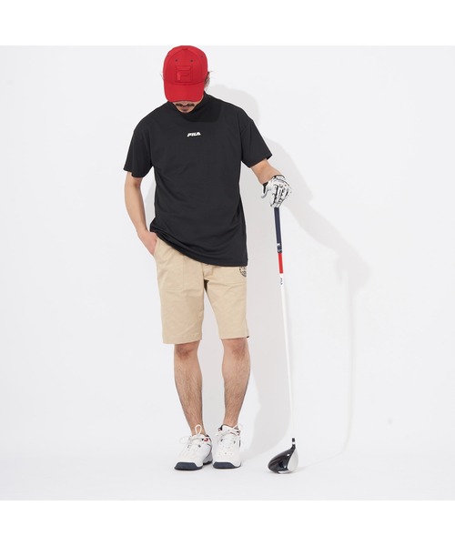 FILA GOLF(フィラゴルフ )の「FILA GOLF/フィラゴルフ ゴルフウェア 吸汗速乾 UVカット ストレッチ メッシュ バックプリント モックネック 半袖 Tシャツ(Tシャツ/カットソー・メンズ・ホワイト/ブラック/ライム・M/L/LL)」の17枚目の写真