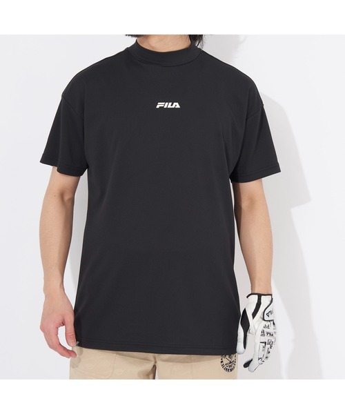 FILA GOLF(フィラゴルフ )の「FILA GOLF/フィラゴルフ ゴルフウェア 吸汗速乾 UVカット ストレッチ メッシュ バックプリント モックネック 半袖 Tシャツ(Tシャツ/カットソー・メンズ・ホワイト/ブラック/ライム・M/L/LL)」の19枚目の写真