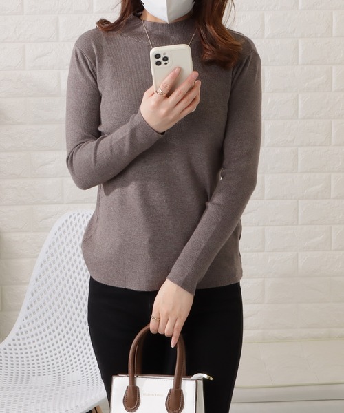 【美品】4298 シズカコムロ 長袖ハイネックカットソー フロッキーレース 美品】4298 シズカコムロ 長袖ハイネックカットソー フロッキー