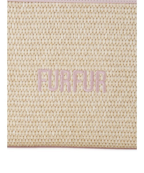 FURFUR(ファーファー)の「ラフィアロゴトートバッグ(トートバッグ・レディース・サックスブルー/ピンク/イエロー/アイボリー・FREE)」の9枚目の写真