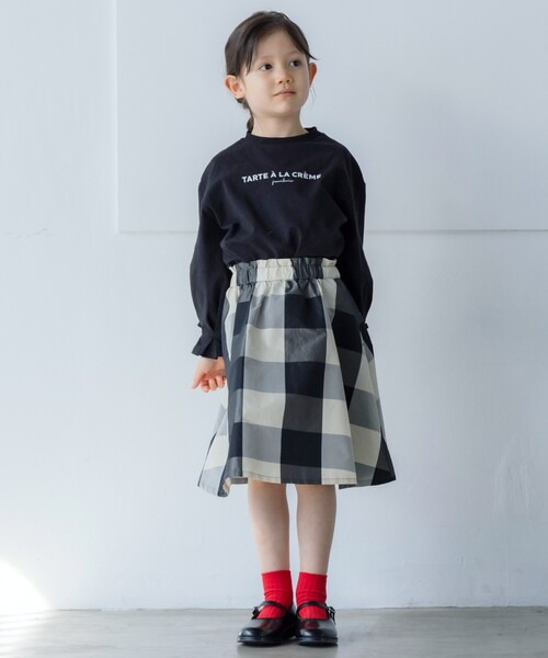 THE SHOP TK （ザ ショップ ティーケー ）の「◆【110-150】メモリータフタチェックスカート（スカート・キッズ・ブラック系1/ネイビー系1・11/12/15 /14/13）」の4枚目の写真