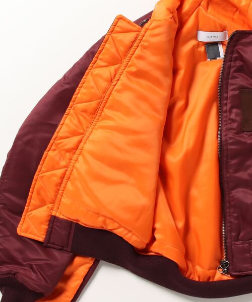 FACETASM（ファセッタズム）の「FACETASM BOW TIE MA-1 TOF-JK-W02（ミリタリージャケット・レディース・バーガンディー/ブラック・1）」の4枚目の写真