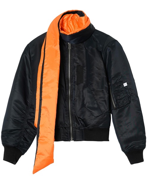 FACETASM（ファセッタズム）の「FACETASM BOW TIE MA-1 TOF-JK-W02（ミリタリージャケット・レディース・バーガンディー/ブラック・1）」の13枚目の写真