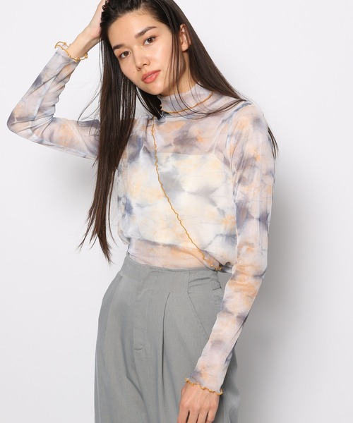 FOREVER 21（フォーエバー トゥエンティーワン）の「【MODE】アソートシアーメロウハイネックプルオーバー（Tシャツ/カットソー・レディース・グリーン/ブラック/グレー/ホワイト/オレンジ系その他/オレンジ系その他2・FREE）」の3枚目の写真