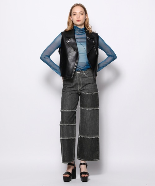 FOREVER 21（フォーエバー トゥエンティーワン）の「【MODE】アソートシアーメロウハイネックプルオーバー（Tシャツ/カットソー・レディース・グリーン/ブラック/グレー/ホワイト/オレンジ系その他/オレンジ系その他2・FREE）」の14枚目の写真