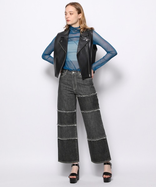 FOREVER 21（フォーエバー トゥエンティーワン）の「【MODE】アソートシアーメロウハイネックプルオーバー（Tシャツ/カットソー・レディース・グリーン/ブラック/グレー/ホワイト/オレンジ系その他/オレンジ系その他2・FREE）」の13枚目の写真