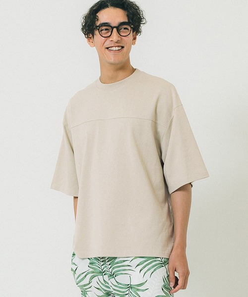 coca(coca)(コカ)の「メンズ ヘビーウェイトフットボールTシャツ(Tシャツ/カットソー・メンズ・グリーン/エメラルド/ピンク/グレー/ベージュ/ネイビー/ブラック/ホワイト/ライトグリーン/マスタード/キャメル/ライトベージュ/カーキ/ブルー/チャコール・M/L/XL)」の7枚目の写真