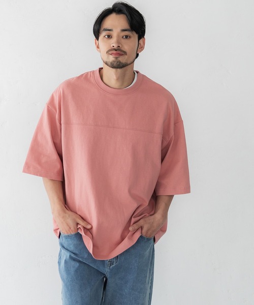 coca(coca)(コカ)の「メンズ ヘビーウェイトフットボールTシャツ(Tシャツ/カットソー・メンズ・グリーン/エメラルド/ピンク/グレー/ベージュ/ネイビー/ブラック/ホワイト/ライトグリーン/マスタード/キャメル/ライトベージュ/カーキ/ブルー/チャコール・M/L/XL)」の20枚目の写真