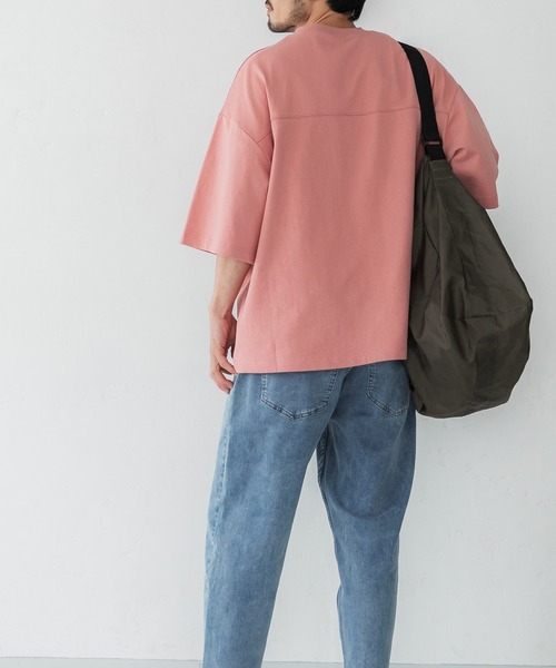 coca(coca)(コカ)の「メンズ ヘビーウェイトフットボールTシャツ(Tシャツ/カットソー・メンズ・グリーン/エメラルド/ピンク/グレー/ベージュ/ネイビー/ブラック/ホワイト/ライトグリーン/マスタード/キャメル/ライトベージュ/カーキ/ブルー/チャコール・M/L/XL)」の21枚目の写真
