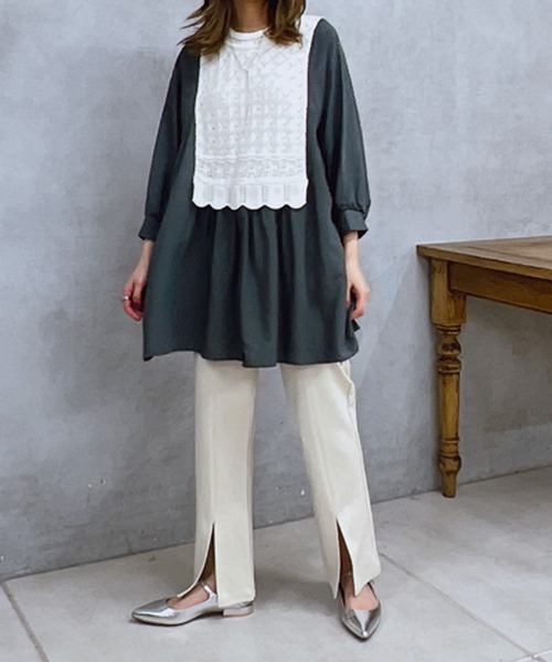 un dix cors（アンディコール）の「カットベスト×パンツセットアップ（セットアップ・レディース・アイボリー/ブラック/ベージュ・FREE）」の16枚目の写真