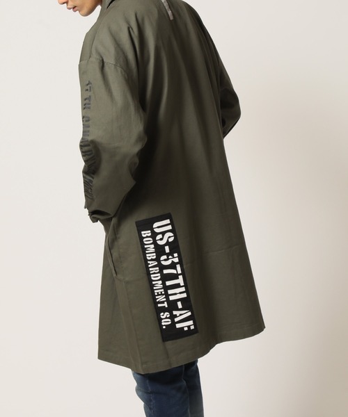 ARCADE(アーケード)の「アーミーデザイン ステンカラー ツイルロングコート BULLET NOISE(ステンカラーコート・メンズ・ブラック/カーキ/ベージュ・L/M)」の12枚目の写真