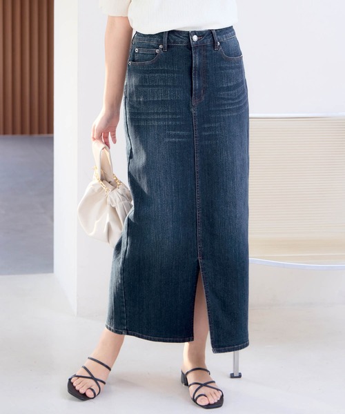 alotta（アロッタ）の「きれいめストレッチカラータイトスカート（スカート・レディース・ブラック/ネイビー/ベージュ/ダークネイビー/グリーン/オフホワイト・X-LARGE/LARGE/SMALL/XX-LARGE/MEDIUM）」の5枚目の写真