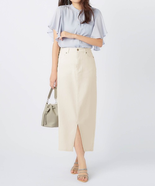 alotta（アロッタ）の「きれいめストレッチカラータイトスカート（スカート・レディース・ブラック/ネイビー/ベージュ/ダークネイビー/グリーン/オフホワイト・X-LARGE/LARGE/SMALL/XX-LARGE/MEDIUM）」の15枚目の写真