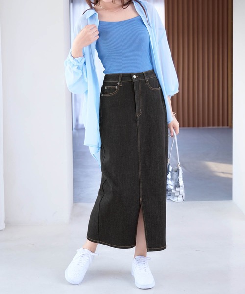 alotta（アロッタ）の「きれいめストレッチカラータイトスカート（スカート・レディース・ブラック/ネイビー/ベージュ/ダークネイビー/グリーン/オフホワイト・X-LARGE/LARGE/SMALL/XX-LARGE/MEDIUM）」の18枚目の写真