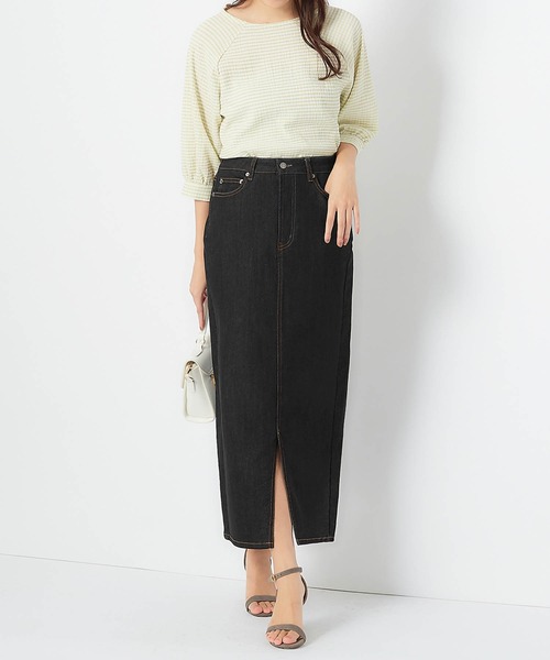 alotta（アロッタ）の「きれいめストレッチカラータイトスカート（スカート・レディース・ブラック/ネイビー/ベージュ/ダークネイビー/グリーン/オフホワイト・X-LARGE/LARGE/SMALL/XX-LARGE/MEDIUM）」の20枚目の写真