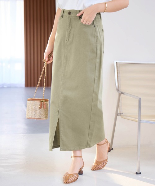 alotta（アロッタ）の「きれいめストレッチカラータイトスカート（スカート・レディース・ブラック/ネイビー/ベージュ/ダークネイビー/グリーン/オフホワイト・X-LARGE/LARGE/SMALL/XX-LARGE/MEDIUM）」の22枚目の写真