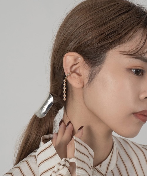 lawgy(ラウジー)の「ball chain design cuff(イヤーカフ・レディース・シルバー/ゴールド・FREE)」の3枚目の写真