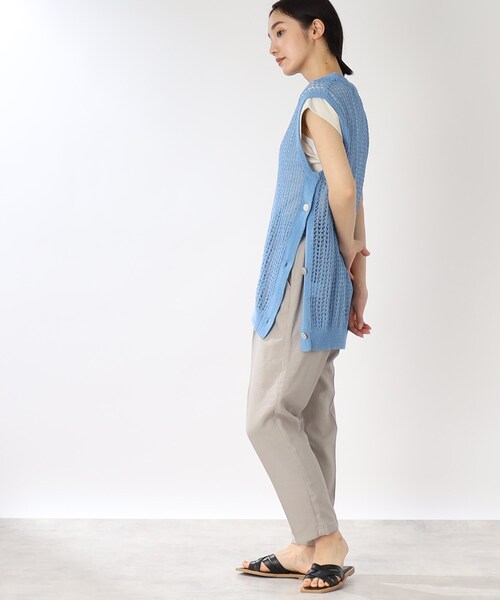 THE SHOP TK (ザ ショップ ティーケー )の「◆【レイヤード/洗える】透かし編みメッシュニットベスト(ベスト・レディース・ホワイト系/ブラック/ブルー・99)」の16枚目の写真