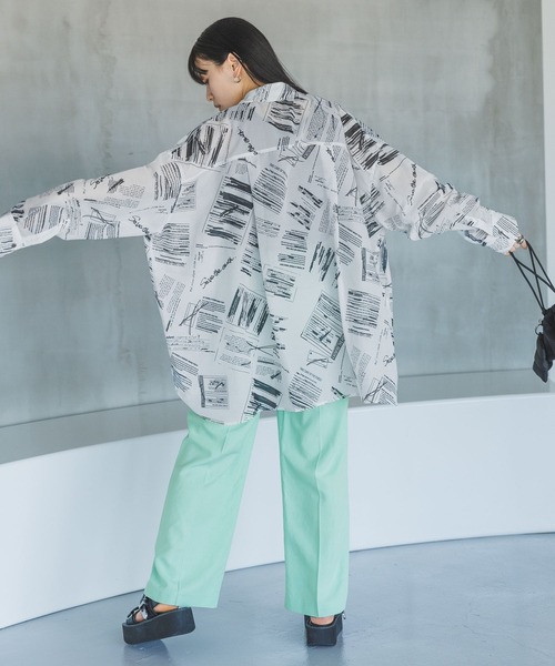 JEANASIS(ジーナシス)の「リネン レーヨンワイドストレートパンツ/190468(その他パンツ・レディース・ブラック/オフホワイト/ミント/ライラック・SMALL/MEDIUM)」の6枚目の写真